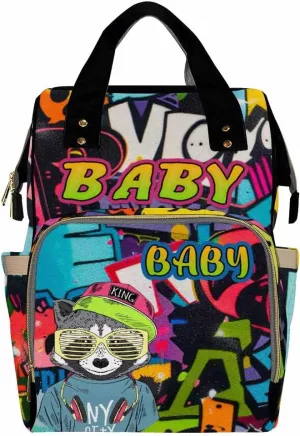 Custom Backpacks with Name Personalized Baby Diaper Bag Monogram Nappy Backpack with Thermal Pockets for Adults Kids Travel Outdoor Mommy Bag Waterproof Diaper Bag Customized Gift