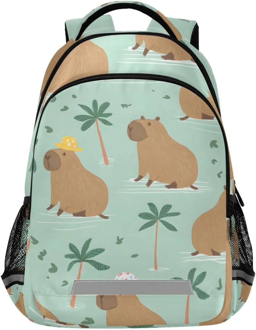 Cute Capybaras Summer Backpack for Girls Boys School Bookbag Kids Daypack Lightweight Laptop Backpack Back to School Supplies