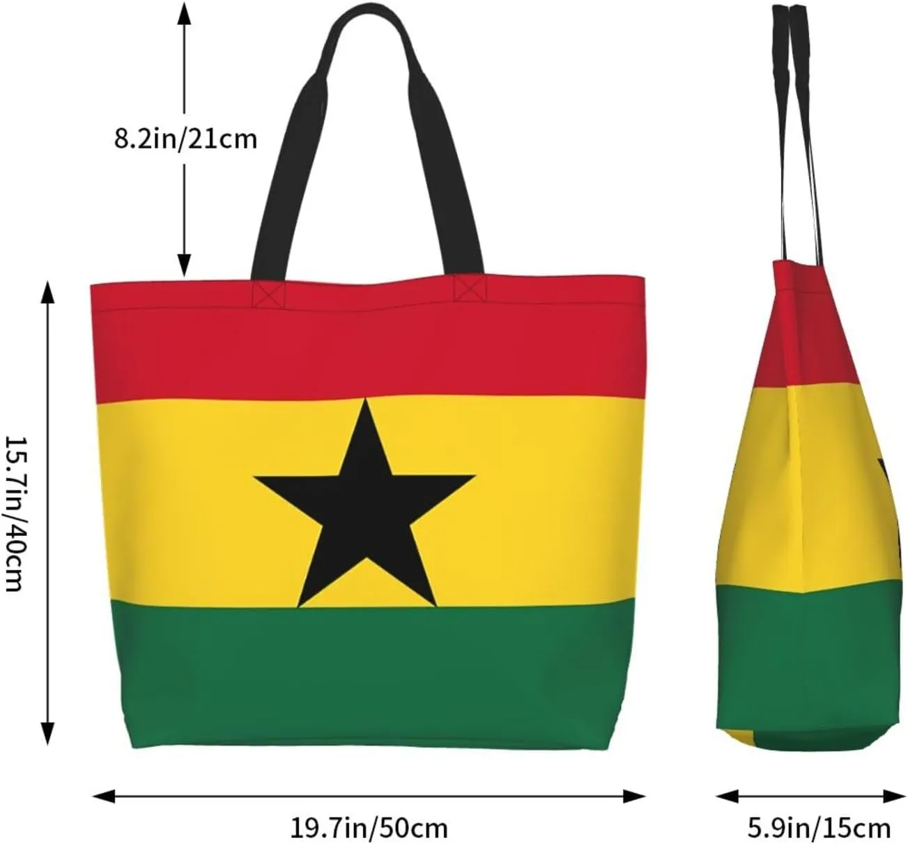 Cute Flag Tote Bag For Women Men Gifts Large Reusable Shopping Bags for Beach, Travel,Gym,Yoga