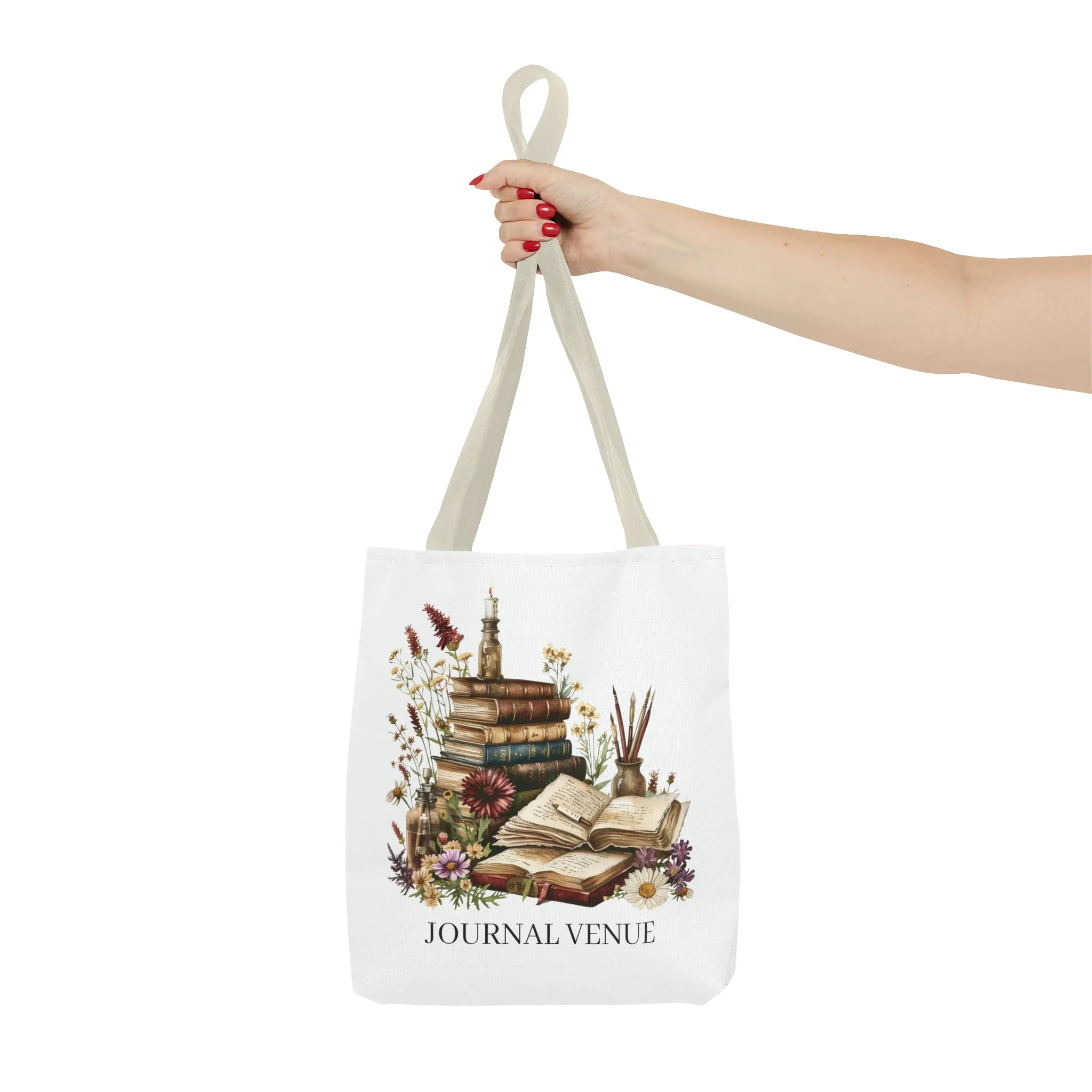 Cute Floral Book Shopping Tote Bag