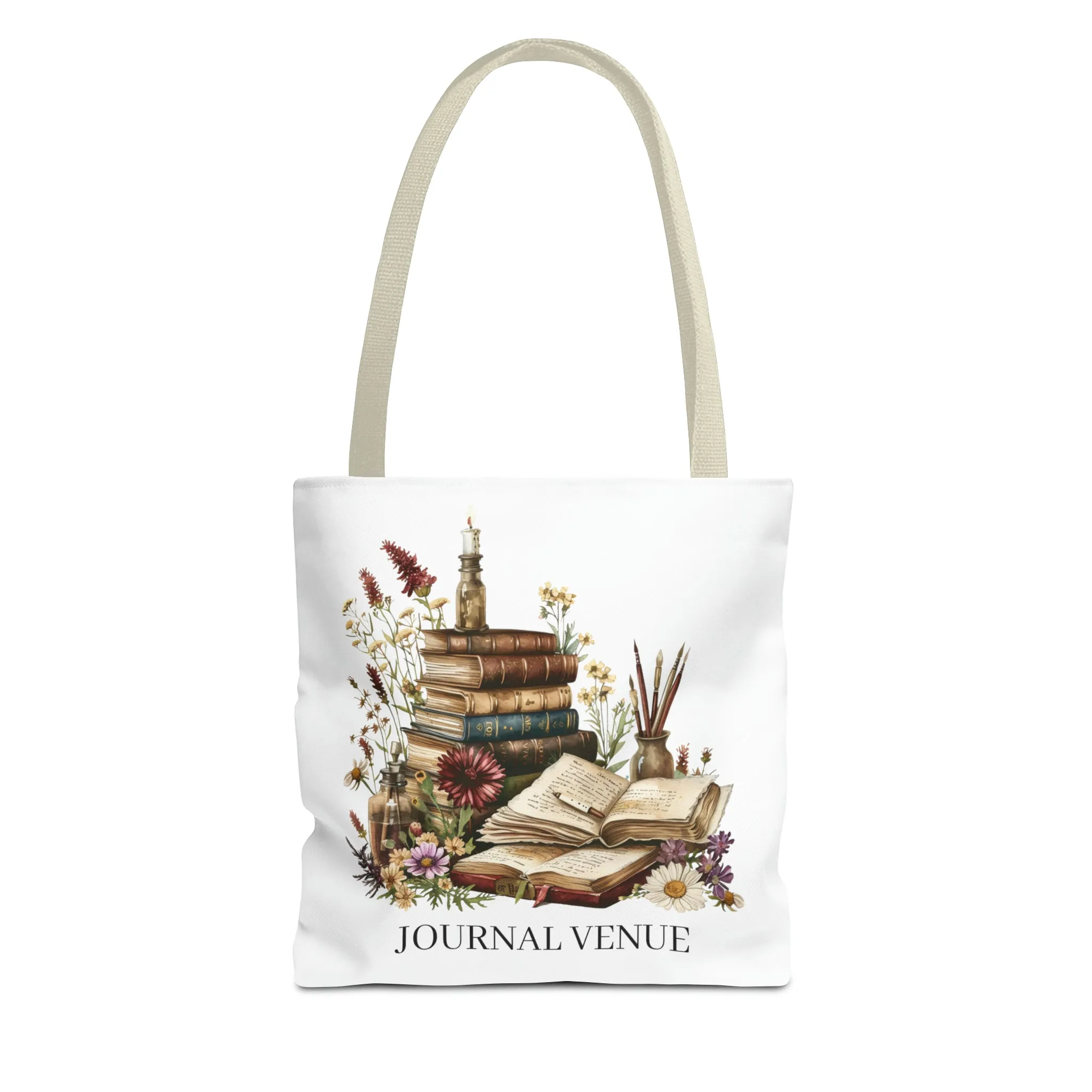 Cute Floral Book Shopping Tote Bag