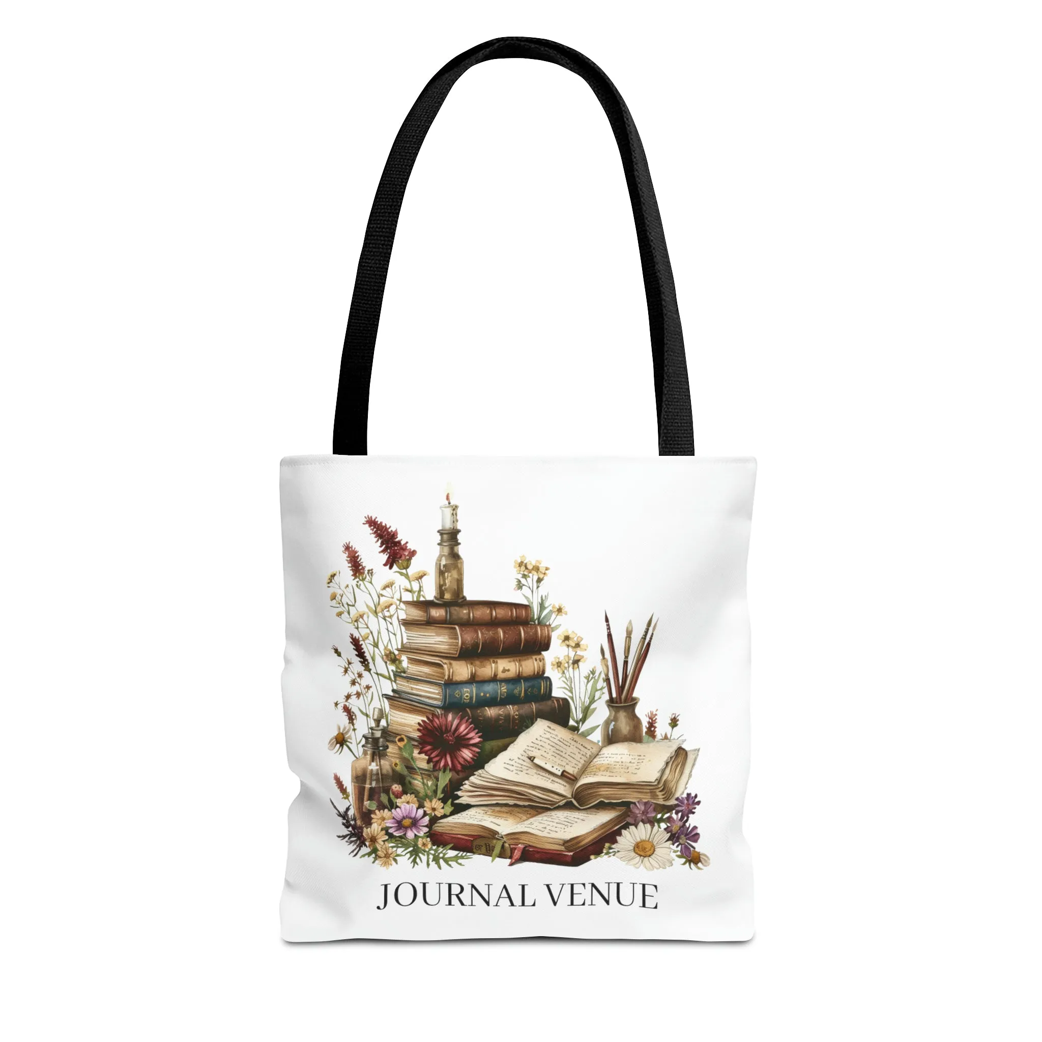 Cute Floral Book Shopping Tote Bag