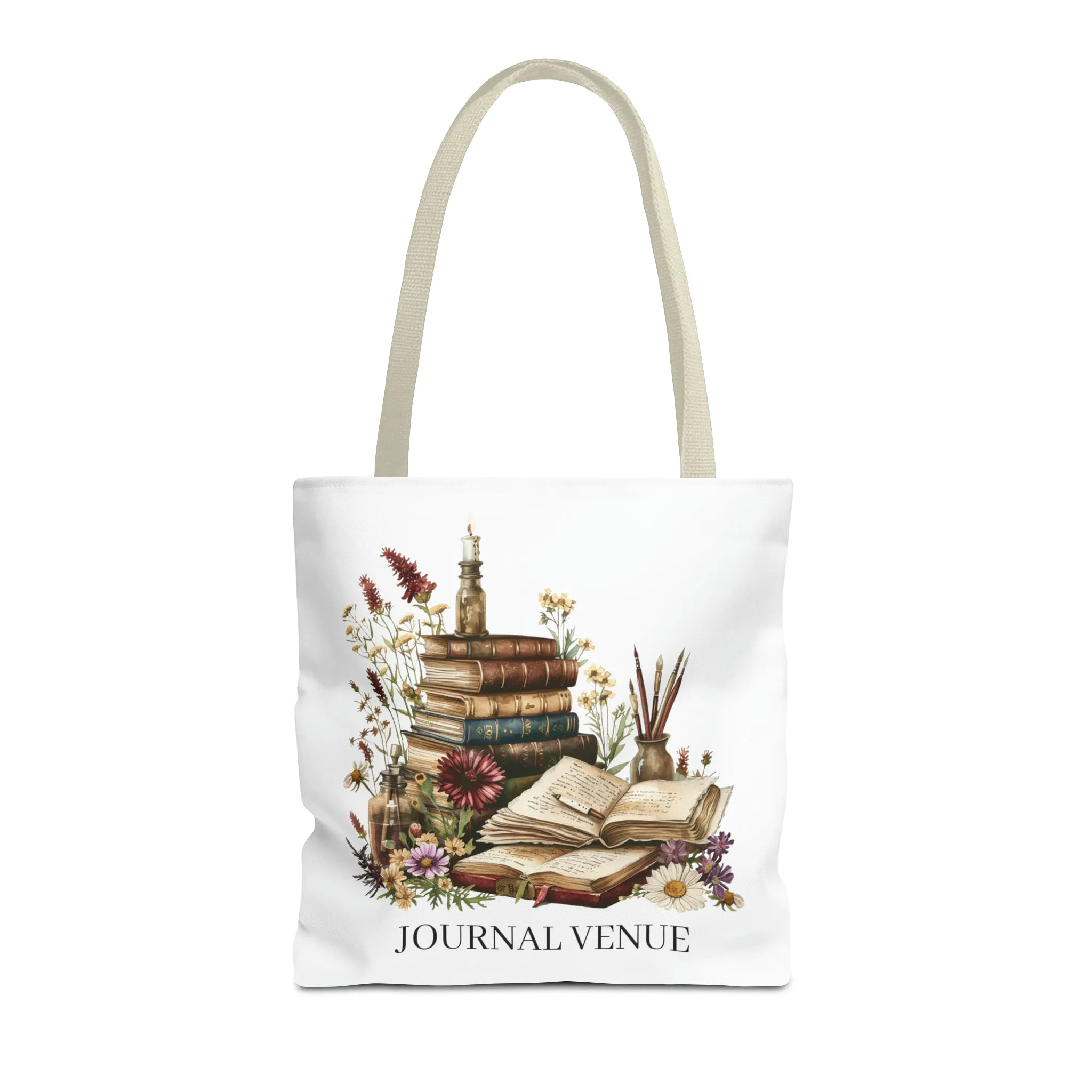 Cute Floral Book Shopping Tote Bag