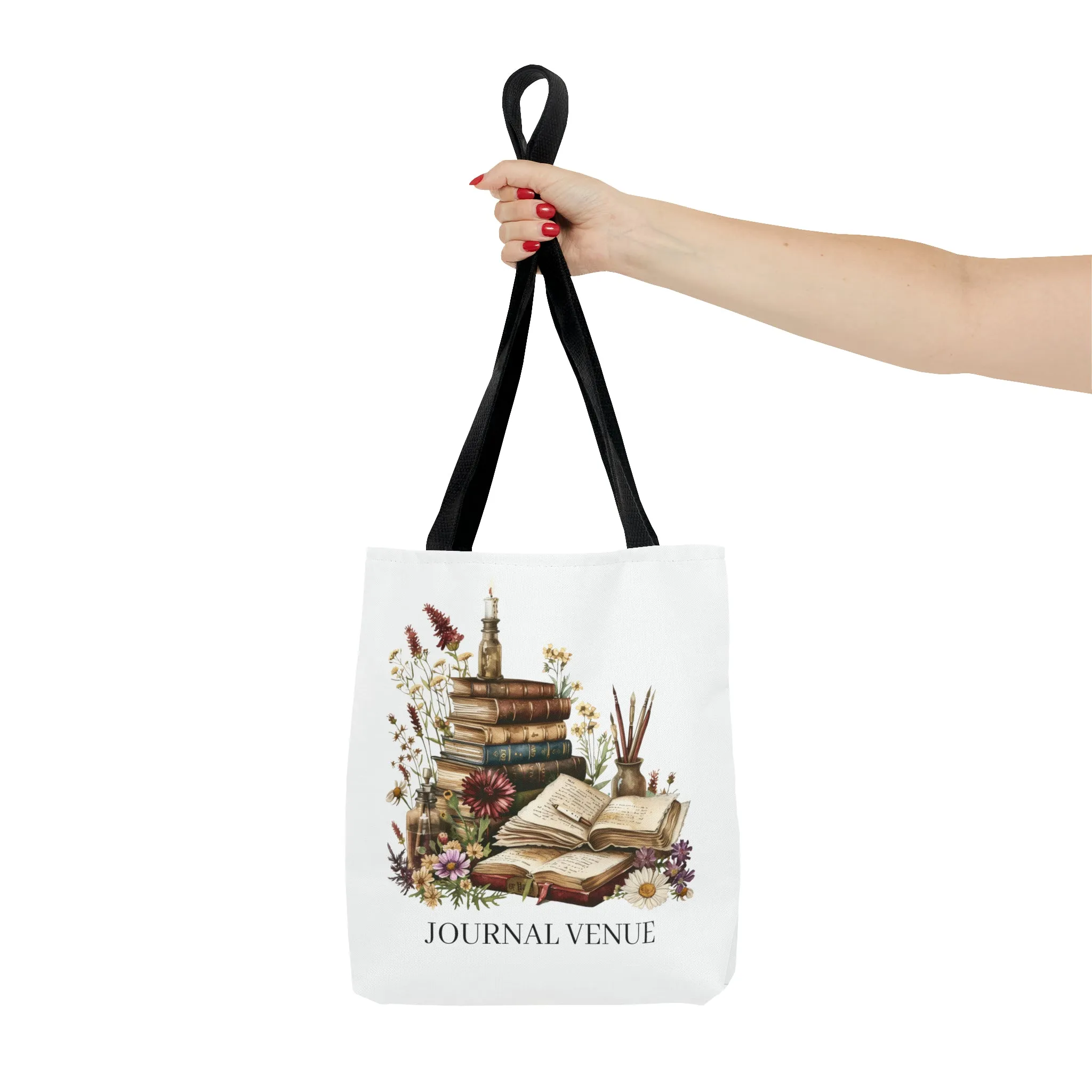 Cute Floral Book Shopping Tote Bag