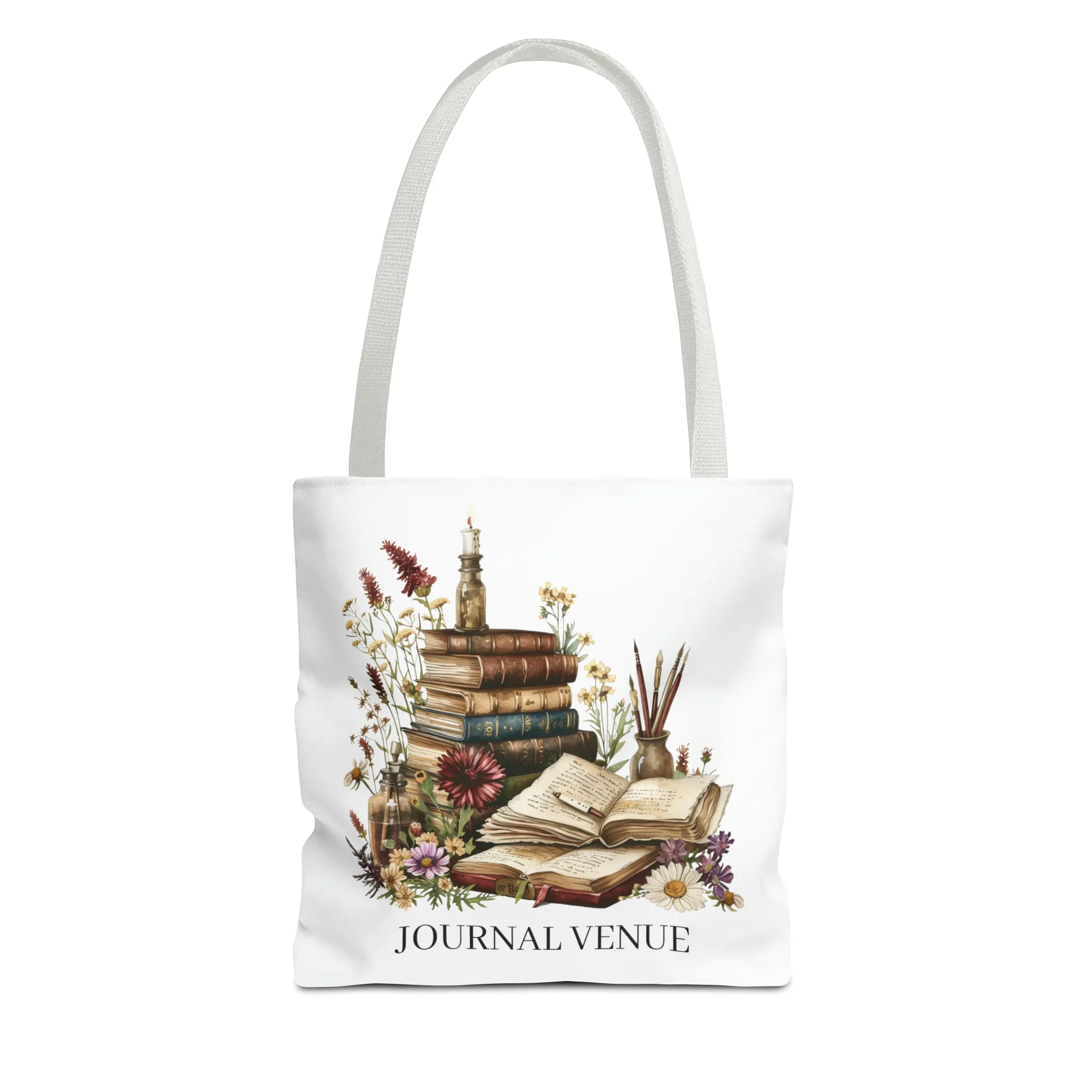 Cute Floral Book Shopping Tote Bag