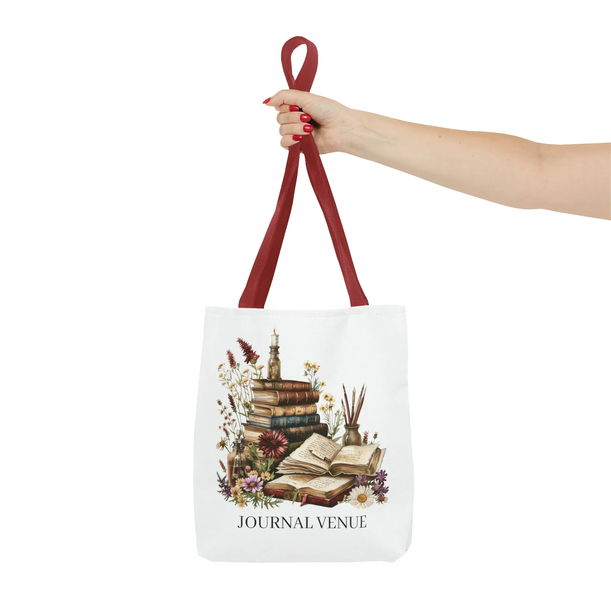 Cute Floral Book Shopping Tote Bag