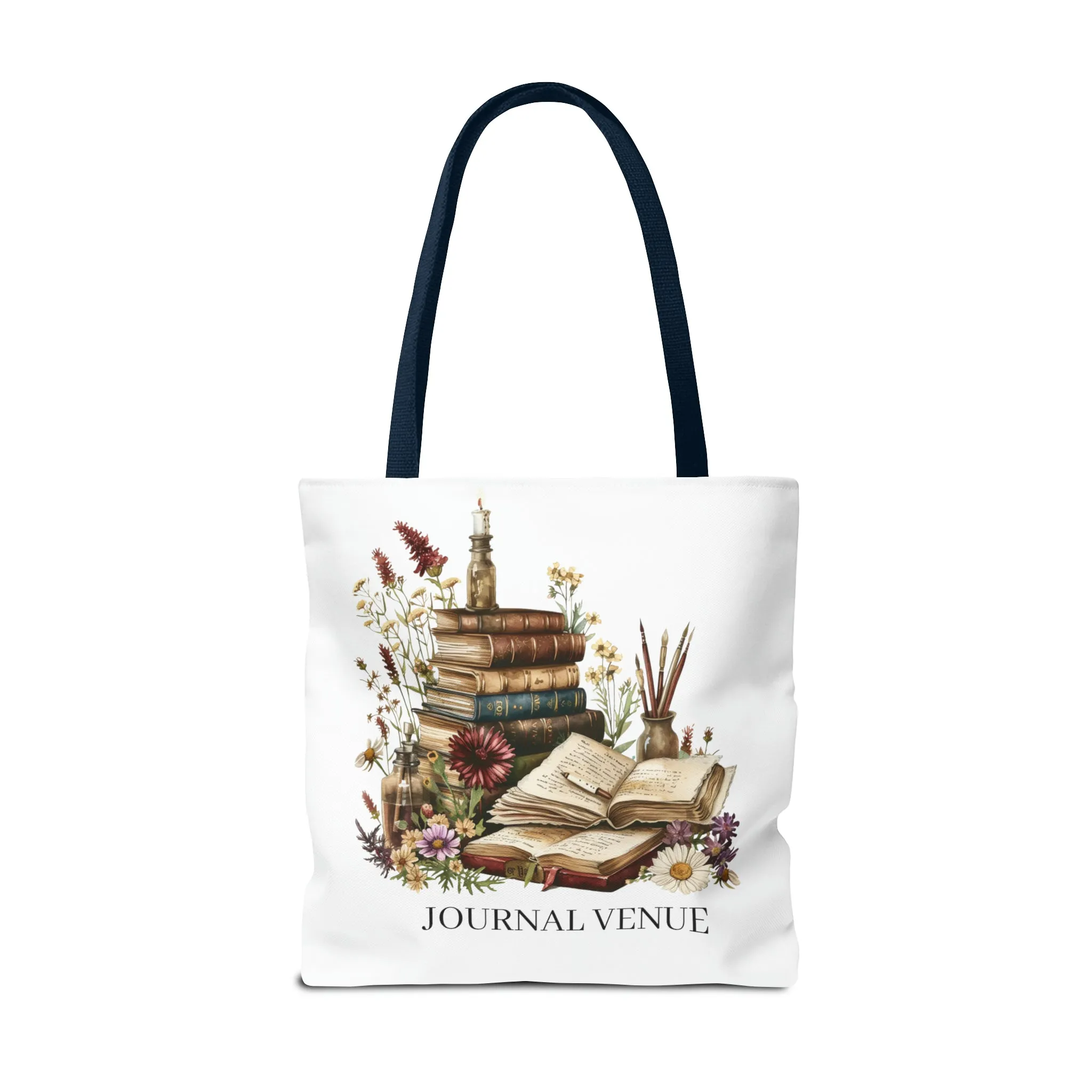 Cute Floral Book Shopping Tote Bag