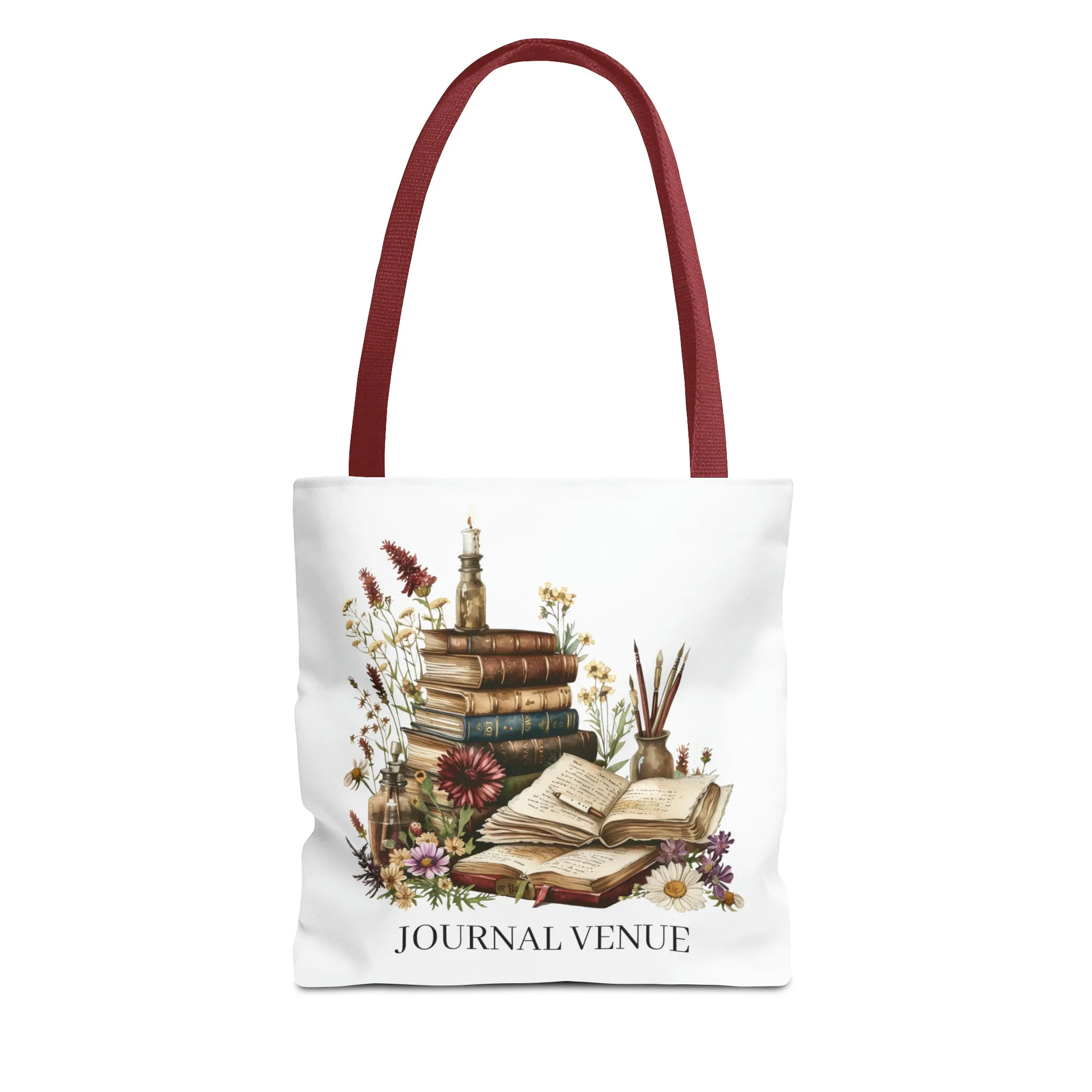 Cute Floral Book Shopping Tote Bag
