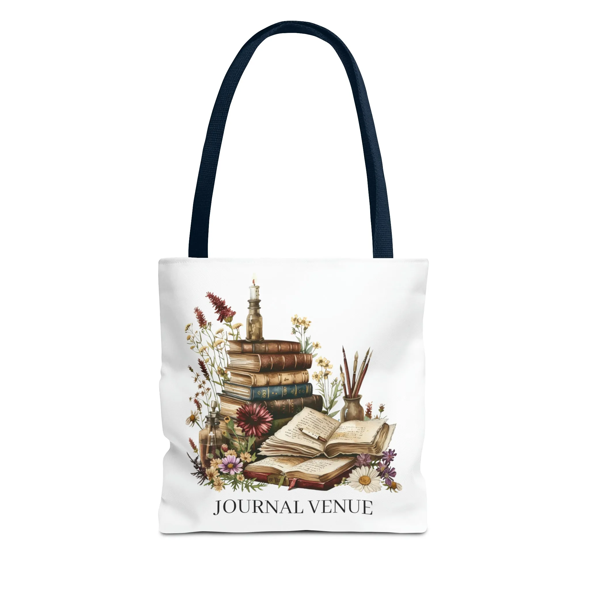 Cute Floral Book Shopping Tote Bag