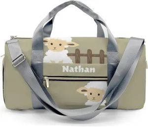 Cute Sheep Farm Animal Personalized Travel Duffel Bag Custom Waterproof Overnight Bag for Gym Sport Swim Bags Travel Assistant