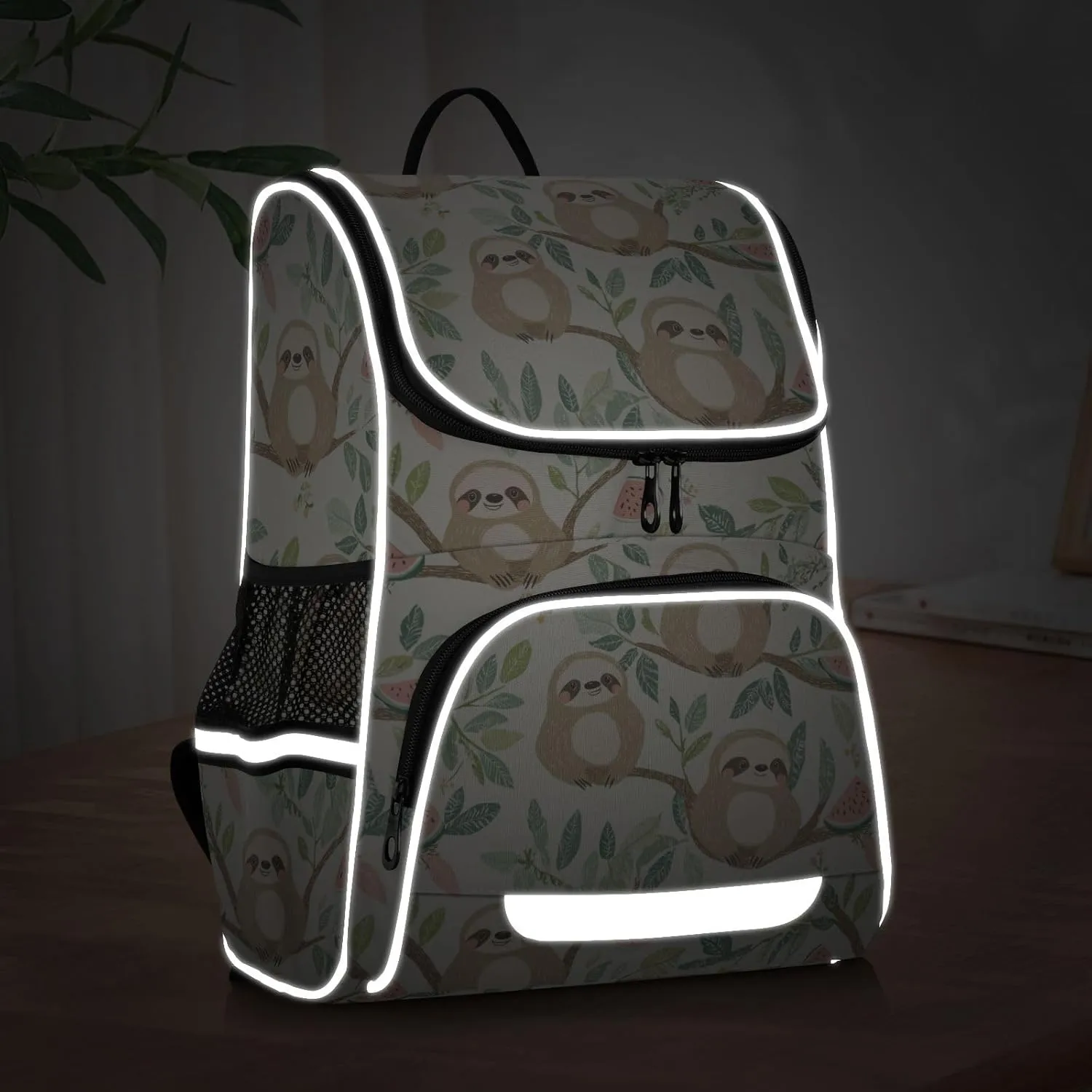Cute Sloth School Bookbag Backpack Large Capacity Printed Student Rucksack for Kids Teenagers, Cartooon Sloth School Bag Girl's and Boy's Backpack