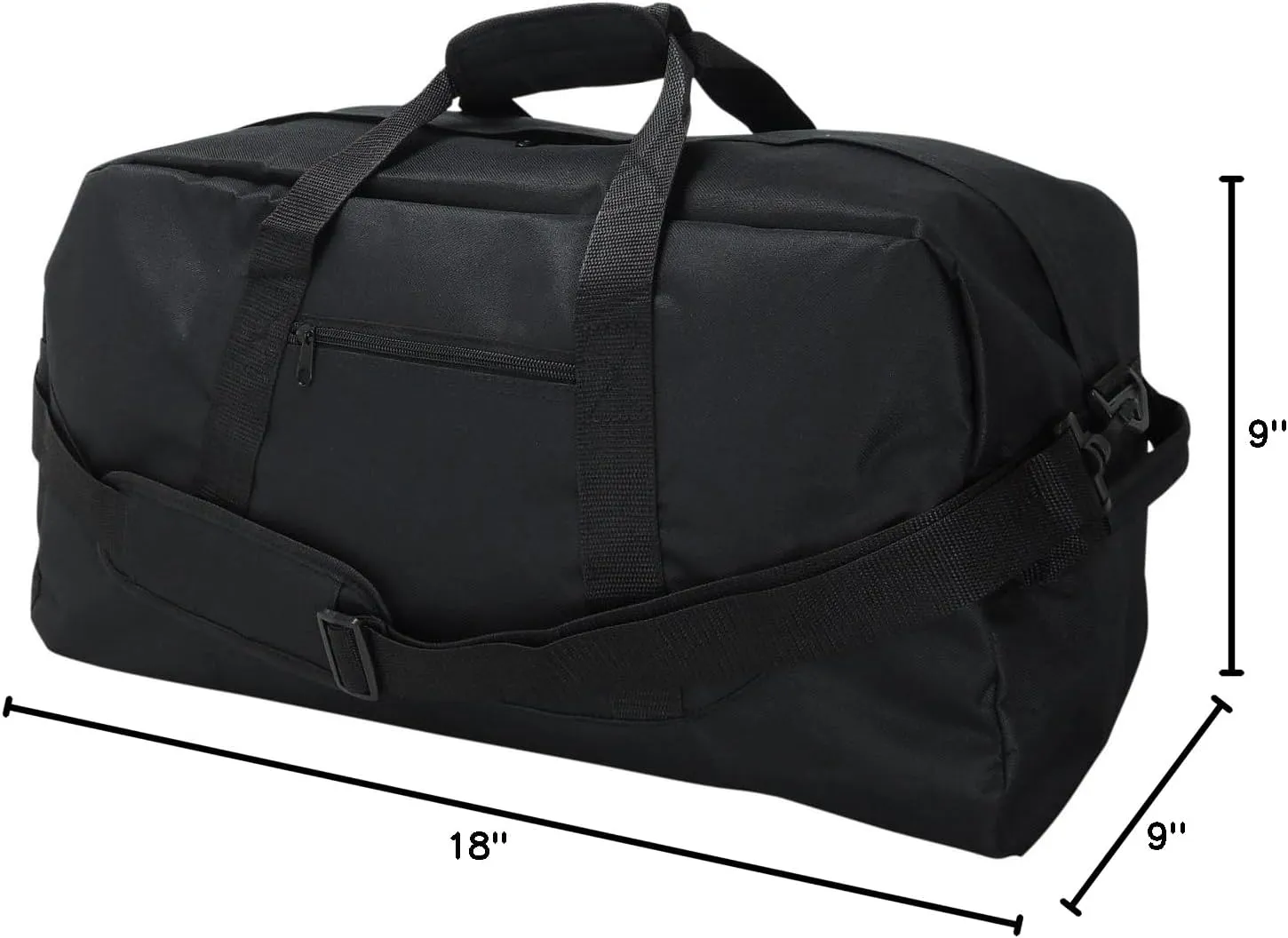 DALIX 18" Two Tone Duffle Bag Medium Black Red Blue Gold Pink Purple Gray