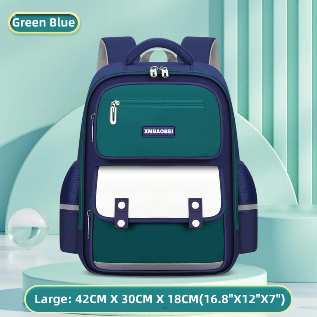damdos Toddler Backpack for School Boys Girls Backpack, Kindergarten Elementary School Backpack,British England Stye Backpack School Book Bag Birthday Gifts(GREEN BLUE,Large)