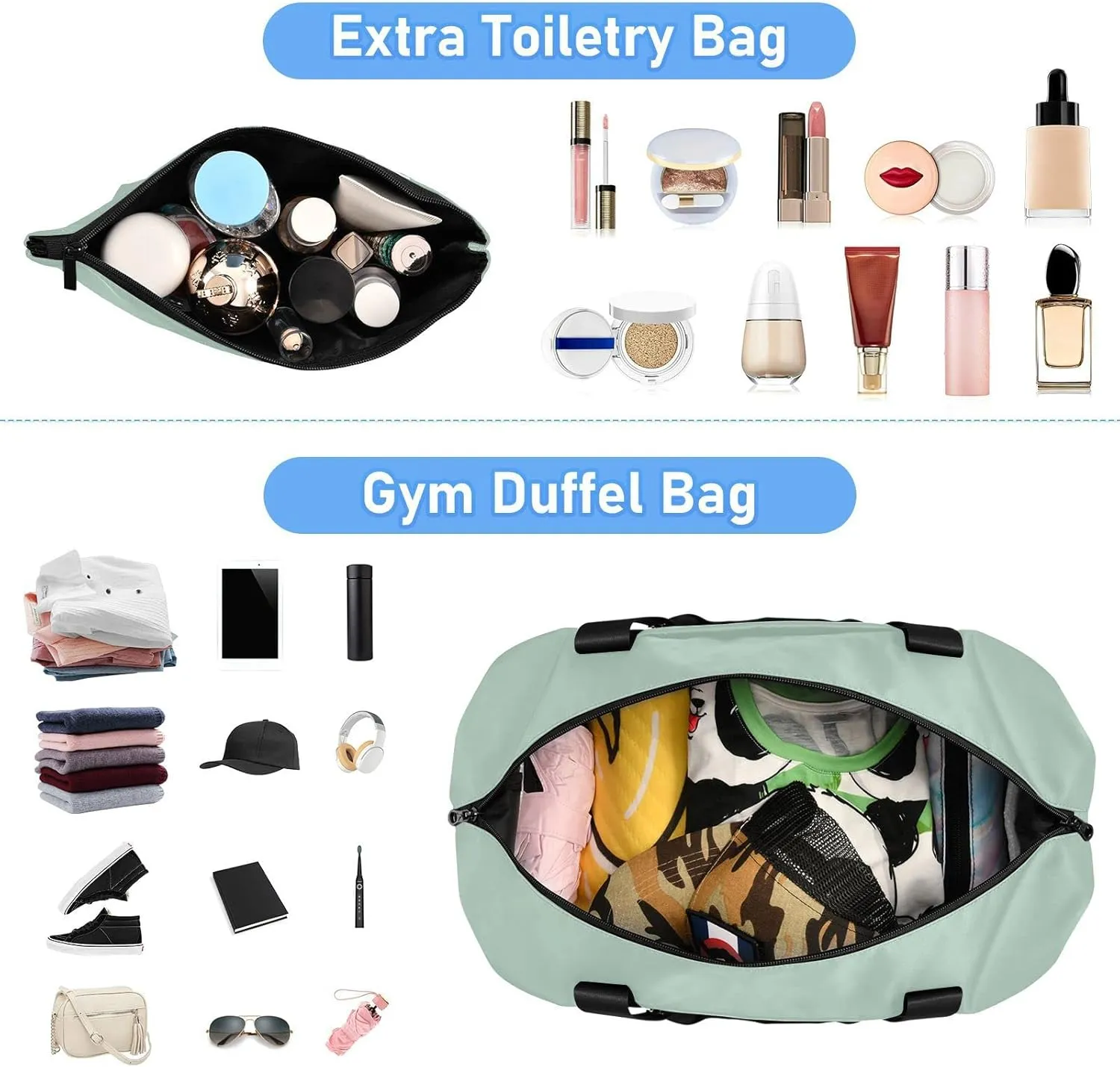 Dark GreenCustom Travel Duffel Bag for Women Men Gym Bag with Shoe Compartment Wet Pocket Personalized Carry On Weekender Overnight Bags for Travel Gym Yoga School