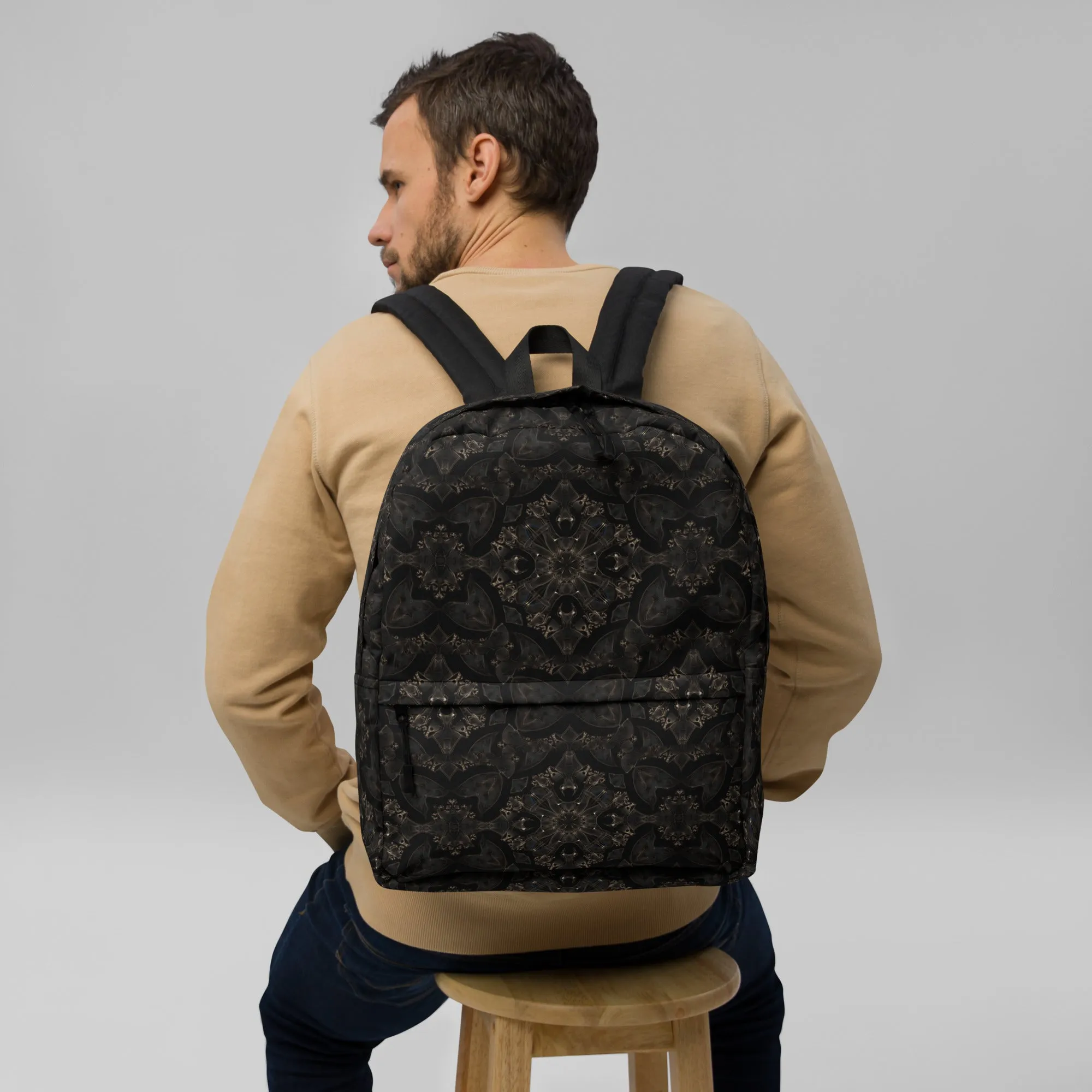 Dark Mandala Minimalist Backpack