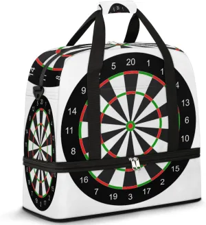 Darts Pictures Travel Duffle Bag, Large Sports Gym Bag with Shoe Compartment, Carry on Tote Bag, Foldable Weekender Overnight Bag for Women Men