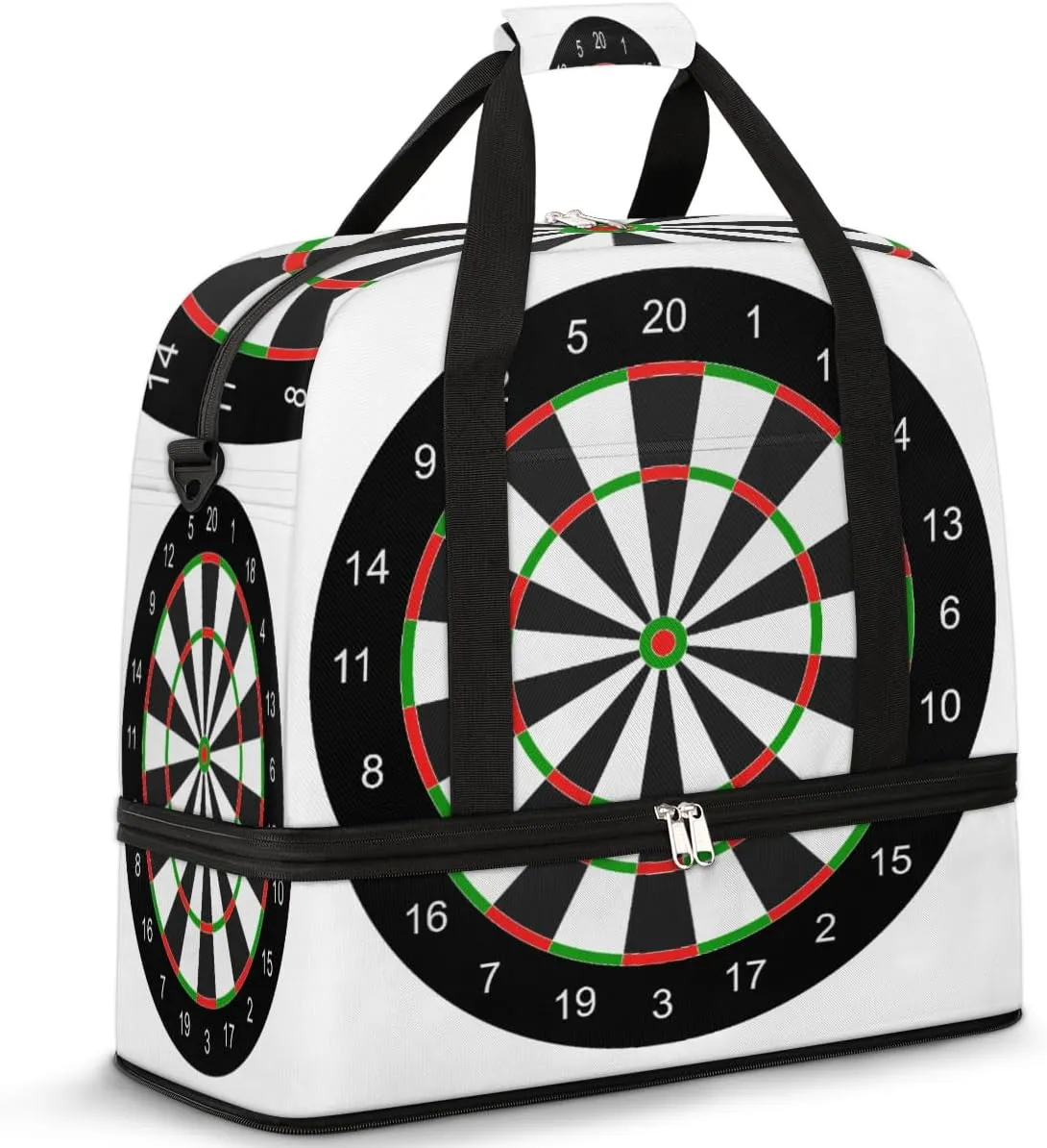Darts Pictures Travel Duffle Bag, Large Sports Gym Bag with Shoe Compartment, Carry on Tote Bag, Foldable Weekender Overnight Bag for Women Men