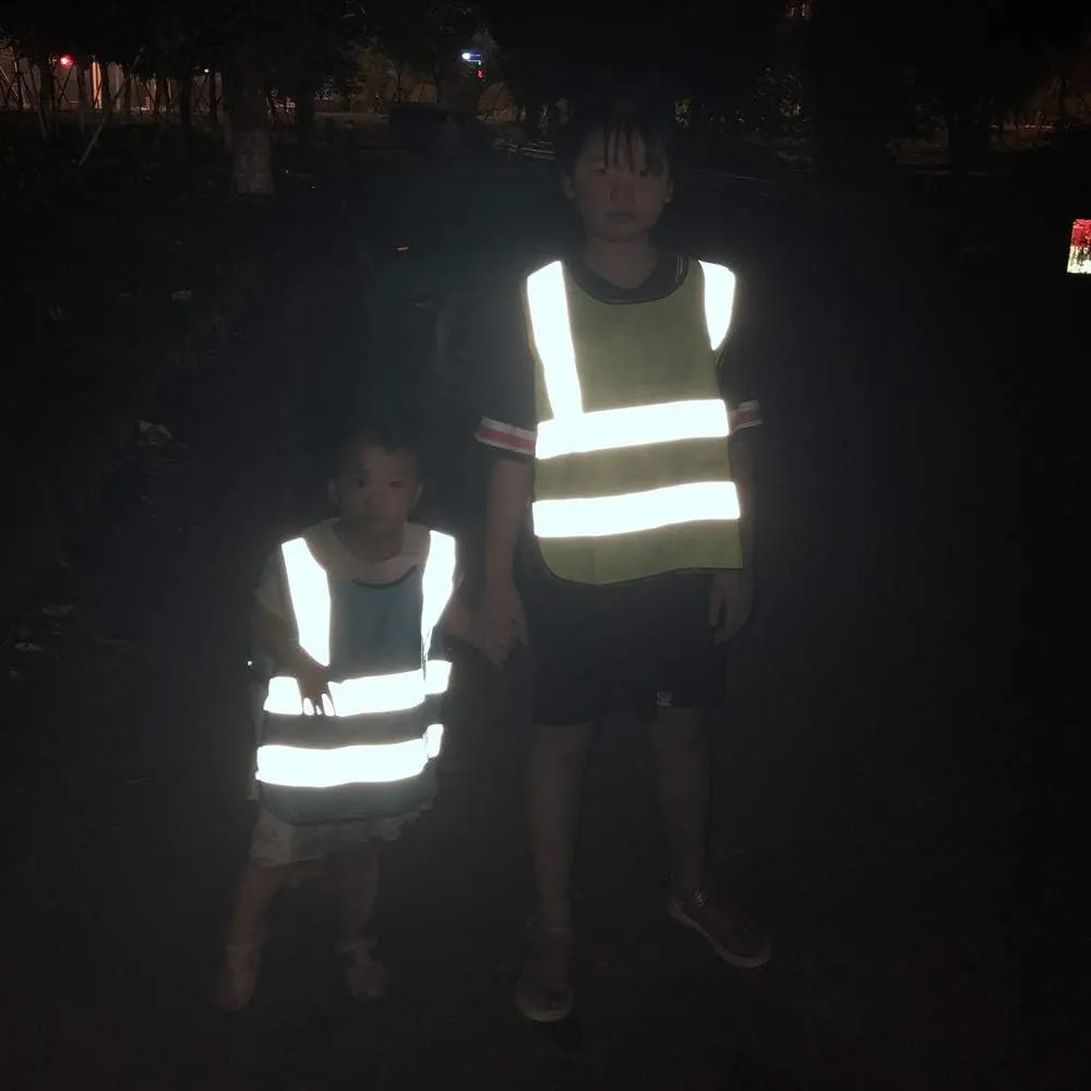 Dazonity kid's High Visibility Safety Vest,10PCS,Reflective Strips, Fit for Boys & Girls, Walking or Back to School,