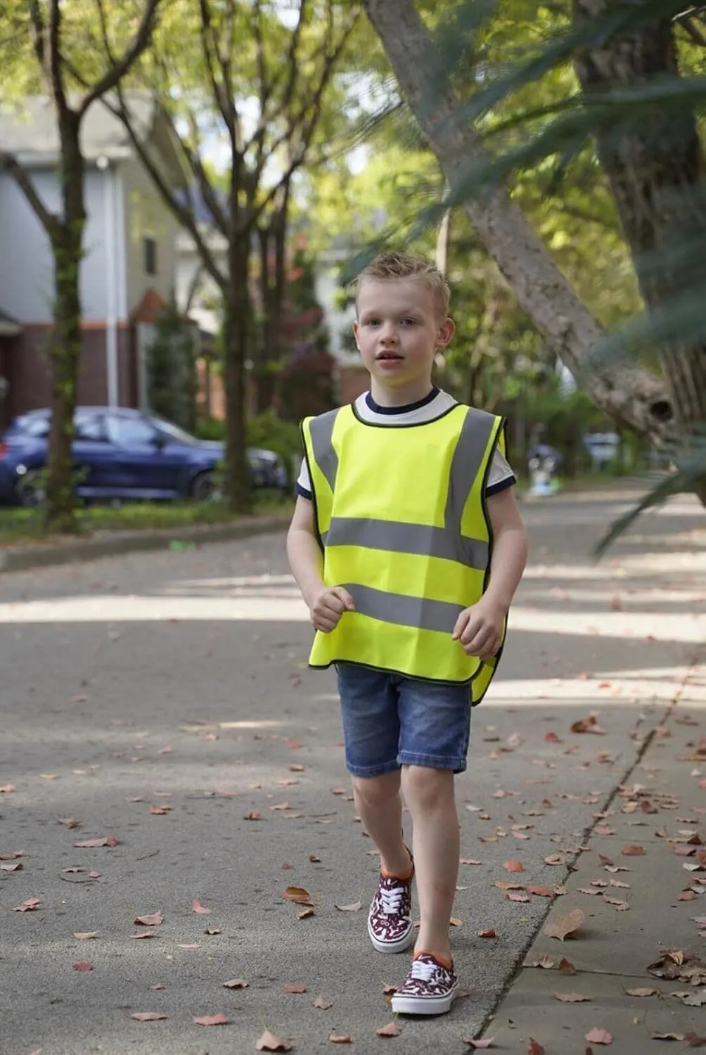 Dazonity kid's High Visibility Safety Vest,10PCS,Reflective Strips, Fit for Boys & Girls, Walking or Back to School,