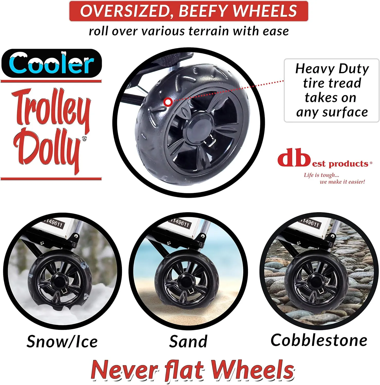 dbest products Cooler Trolley Dolly, Black Insulated cooler bag folding collapsible rolling shopping grocery tailgating bbq beer ice cart 14" x 17" x 38"