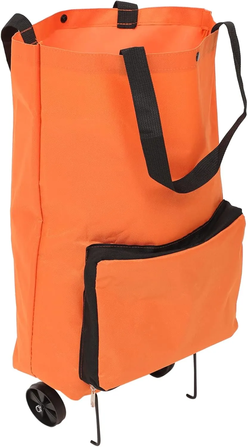 DECHOUS 2pcs Trolley Tug Bag Portable Wagon Collapsible Cart Collapsible Shopping Cart Reusable Grocery Bag