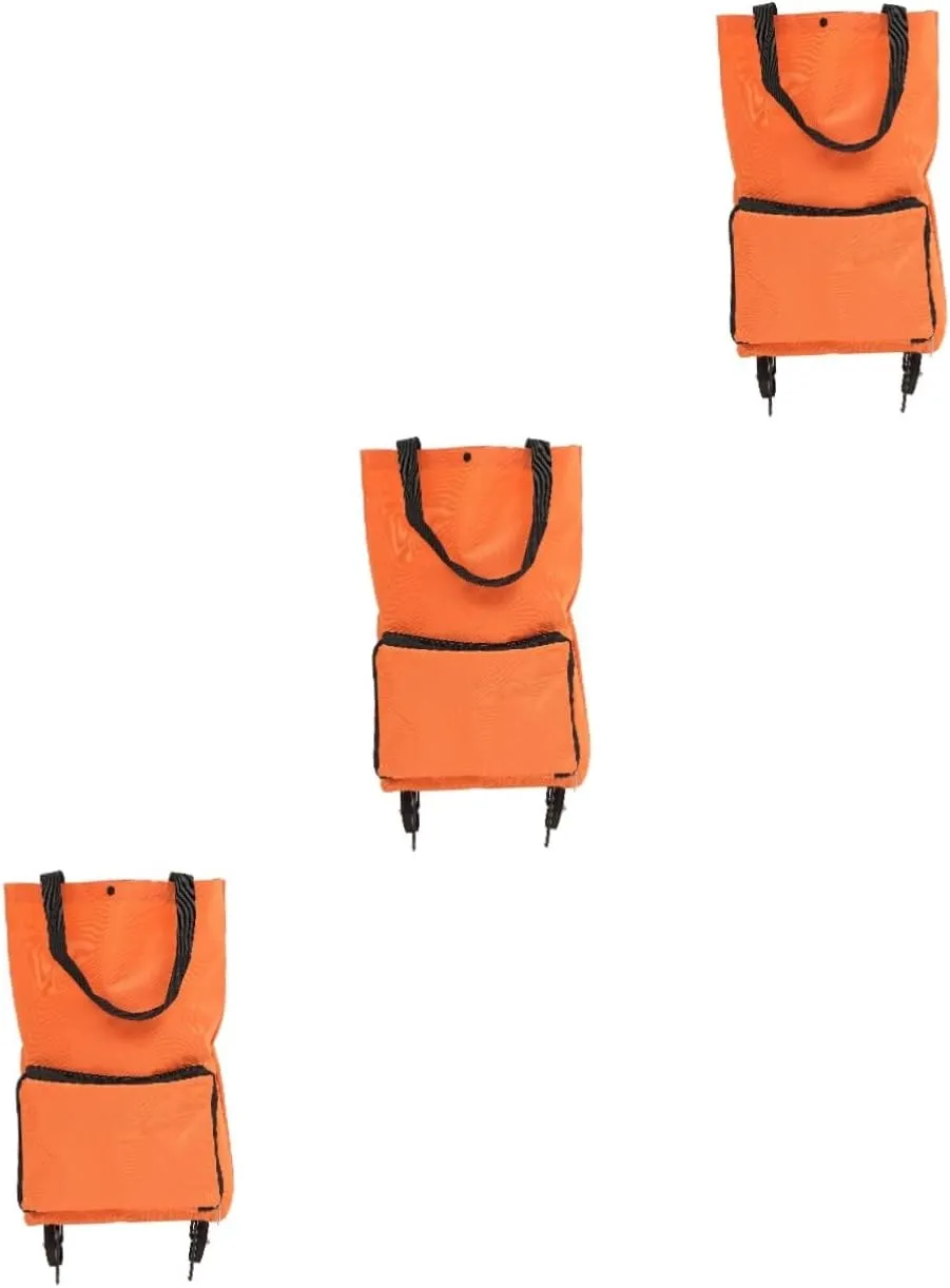 DECHOUS 2pcs Trolley Tug Bag Portable Wagon Collapsible Cart Collapsible Shopping Cart Reusable Grocery Bag