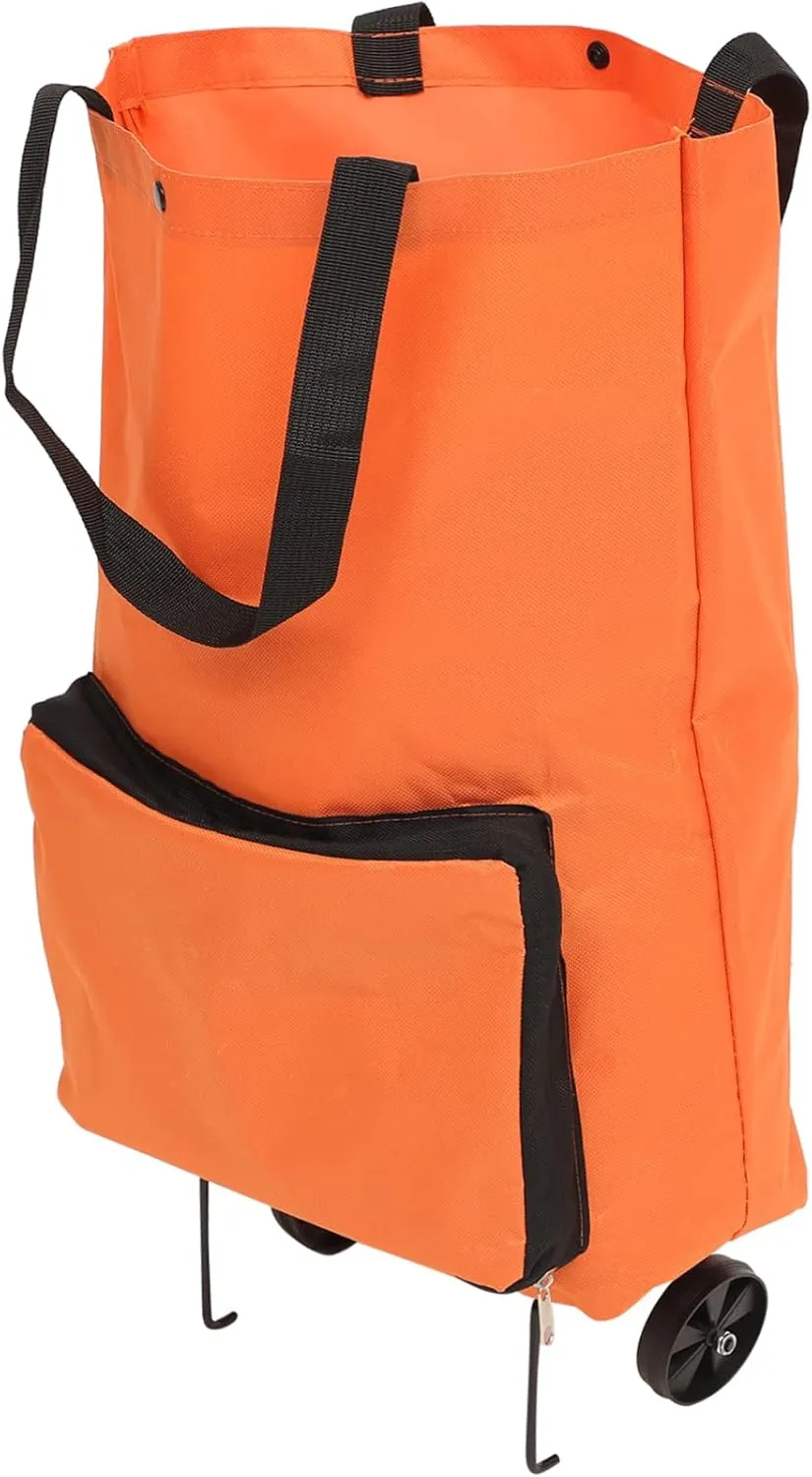 DECHOUS 2pcs Trolley Tug Bag Portable Wagon Collapsible Cart Collapsible Shopping Cart Reusable Grocery Bag