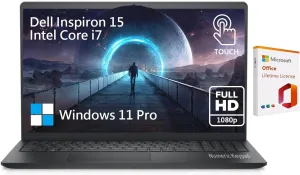 Dell Inspiron 15 3000 3530 Touchscreen Laptop Computer, 15.6 FHD Touch Screen Business Laptop PC, Intel Core i7 10-Cores, 64GB RAM 2TB SSD, Windows 11 Pro, Lifetime Office, Numeric Keypad Webcam USB-C