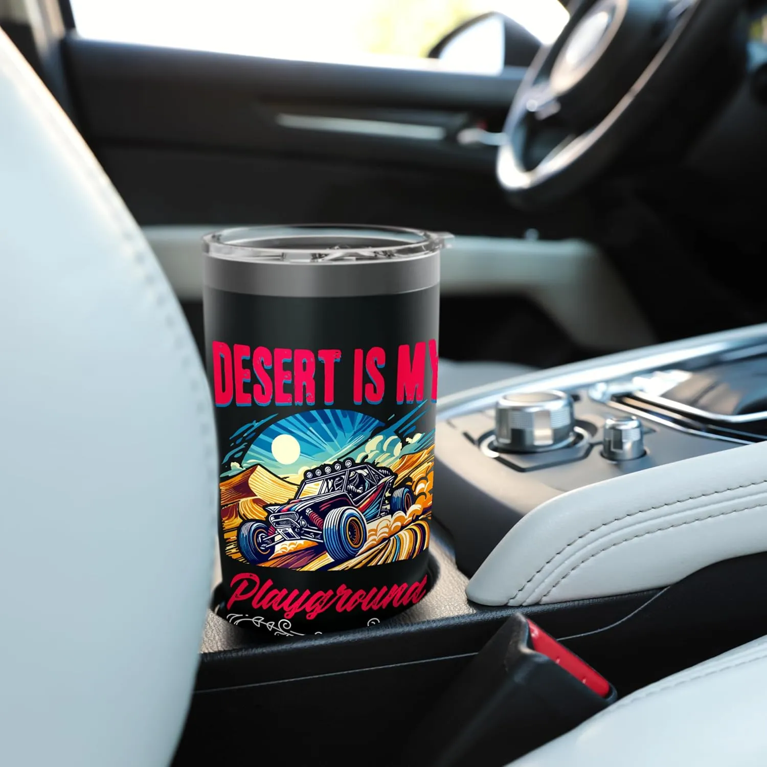 Desert My Playground Beach Race Rail Racing Car Dune Buggy Stainless Steel Insulated Tumbler
