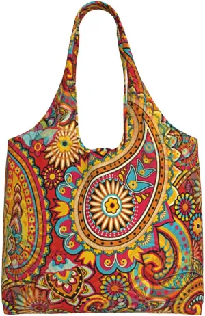 DKJlitter Fashion Canvas Tote Bag, Reusable Grocery Shopping Bag, Large capacity shopping bag Daily Utility Bag
