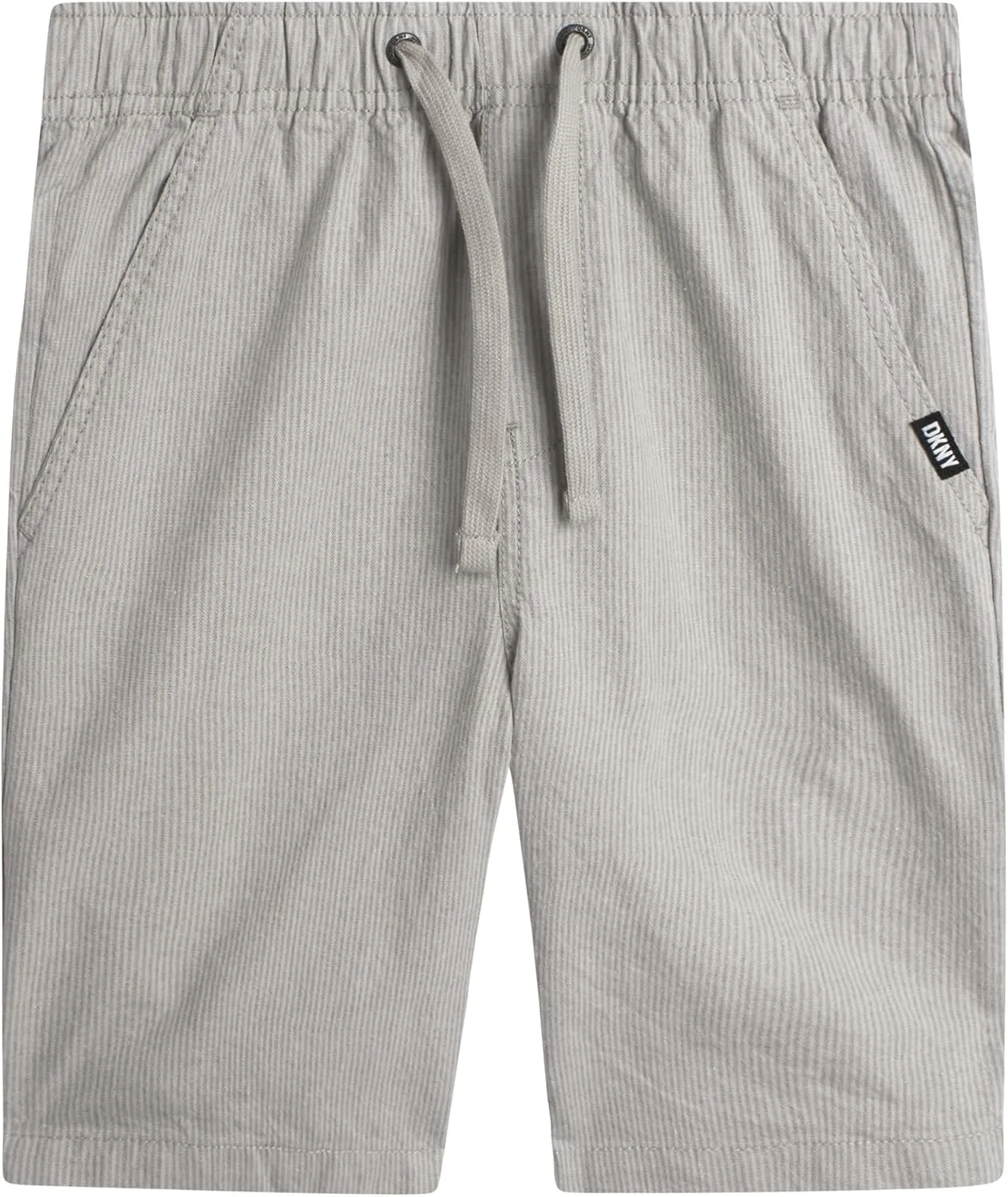 DKNY Boys Shorts - Pull On Woven Stripe Shorts for Boys with Side Pockets and Elastic Waistband (Sizes: 8-20)