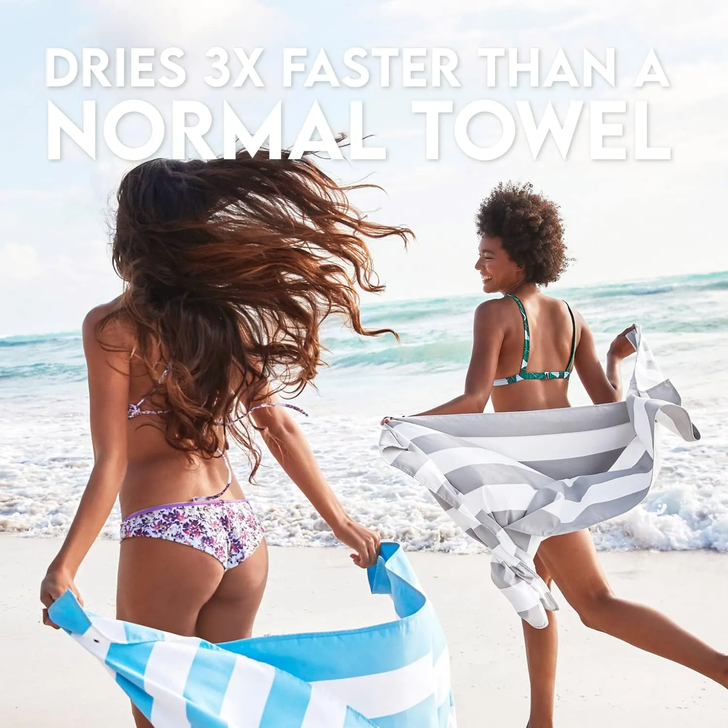 Dock & Bay Beach Towel - Quick Dry, Sand Free - Compact, Lightweight - 100% Recycled - Includes Bag - Cabana Light - Lombok Lilac - Large (160x90cm, 63x35)