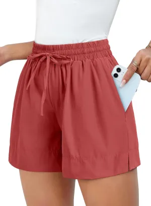 Dokotoo Womens Shorts Athletic Shorts for Women Quick Dry Gym Workout Summer Outfits Running Zipper Pocket High Waisted