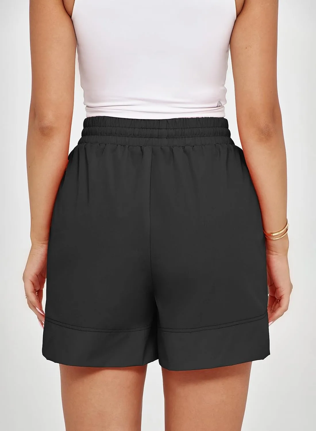 Dokotoo Womens Shorts Athletic Shorts for Women Quick Dry Gym Workout Summer Outfits Running Zipper Pocket High Waisted