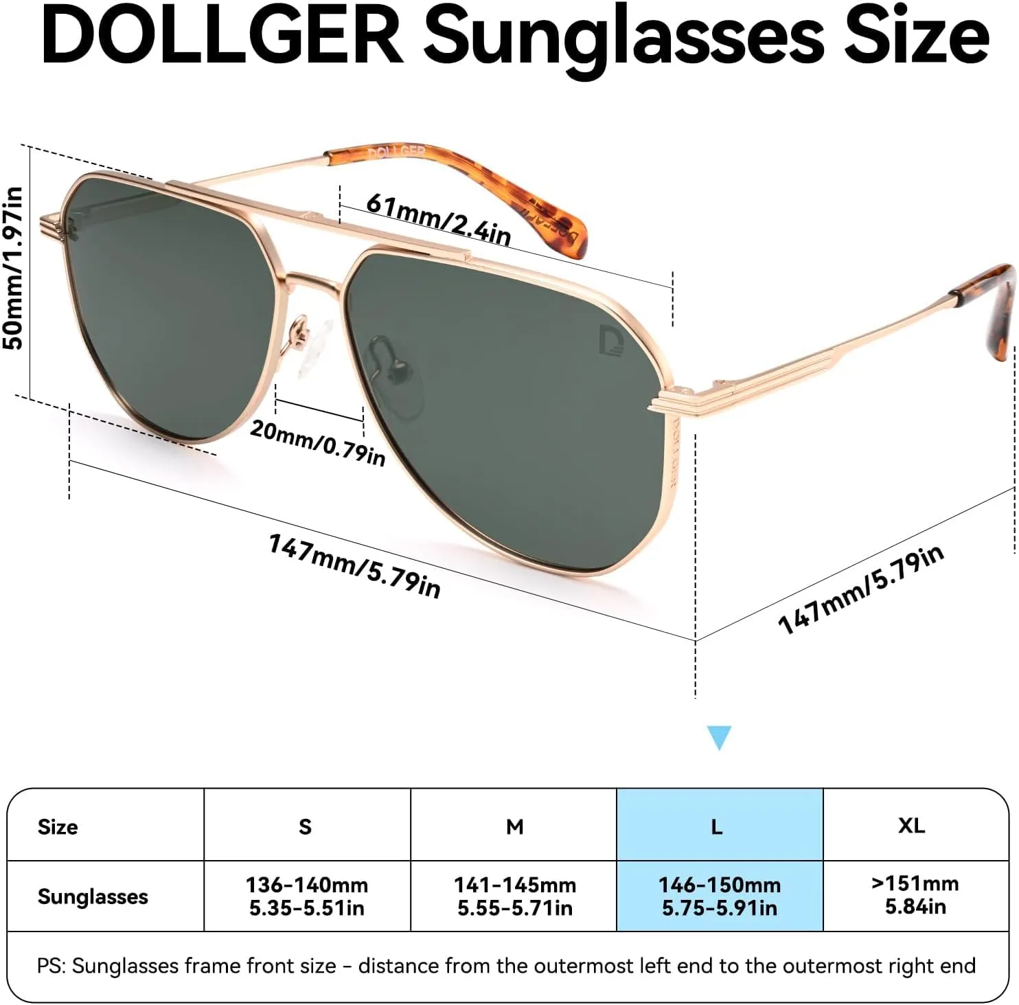 Dollger Aviator Sunglasses For Men Women Trendy Fashion Cool Sun Glasses UV400 Blocking For Driving Fishing Hiking