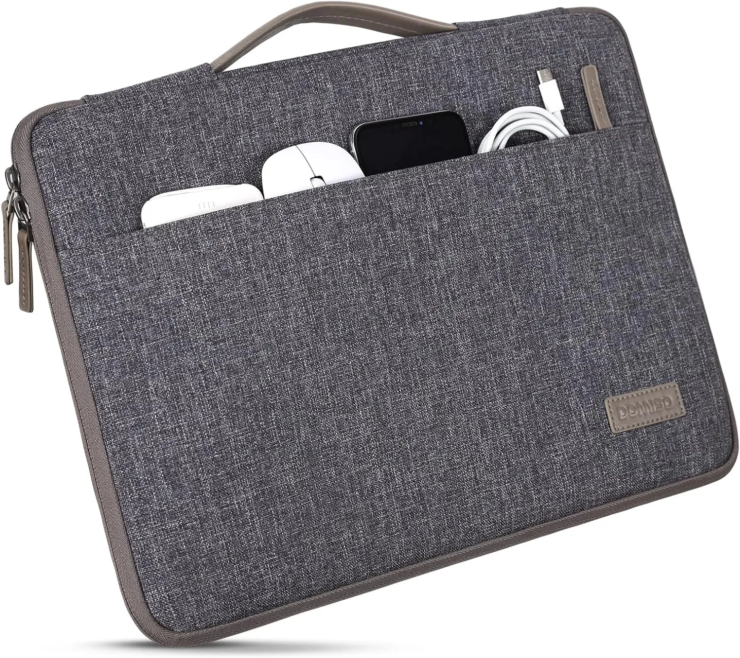DOMISO 10.1 Inch Laptop Sleeve Notebook Portable Carrying Bag Case for 9.7-10.1" Tablet/9.7" 10.5" 11" iPad Pro/10.5" iPad Air/Microsoft Surface Go/Samsung Galaxy Tab S3 S4/Ideapad D330, Dark Grey