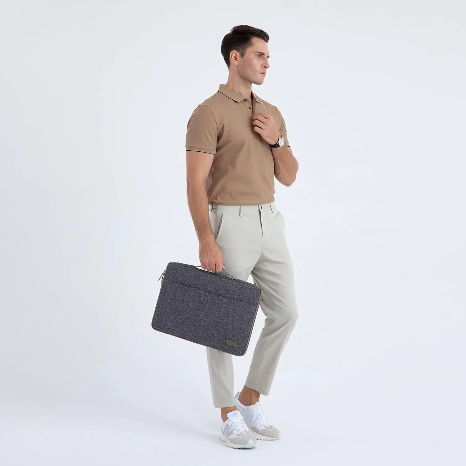 DOMISO 10.1 Inch Laptop Sleeve Notebook Portable Carrying Bag Case for 9.7-10.1" Tablet/9.7" 10.5" 11" iPad Pro/10.5" iPad Air/Microsoft Surface Go/Samsung Galaxy Tab S3 S4/Ideapad D330, Dark Grey