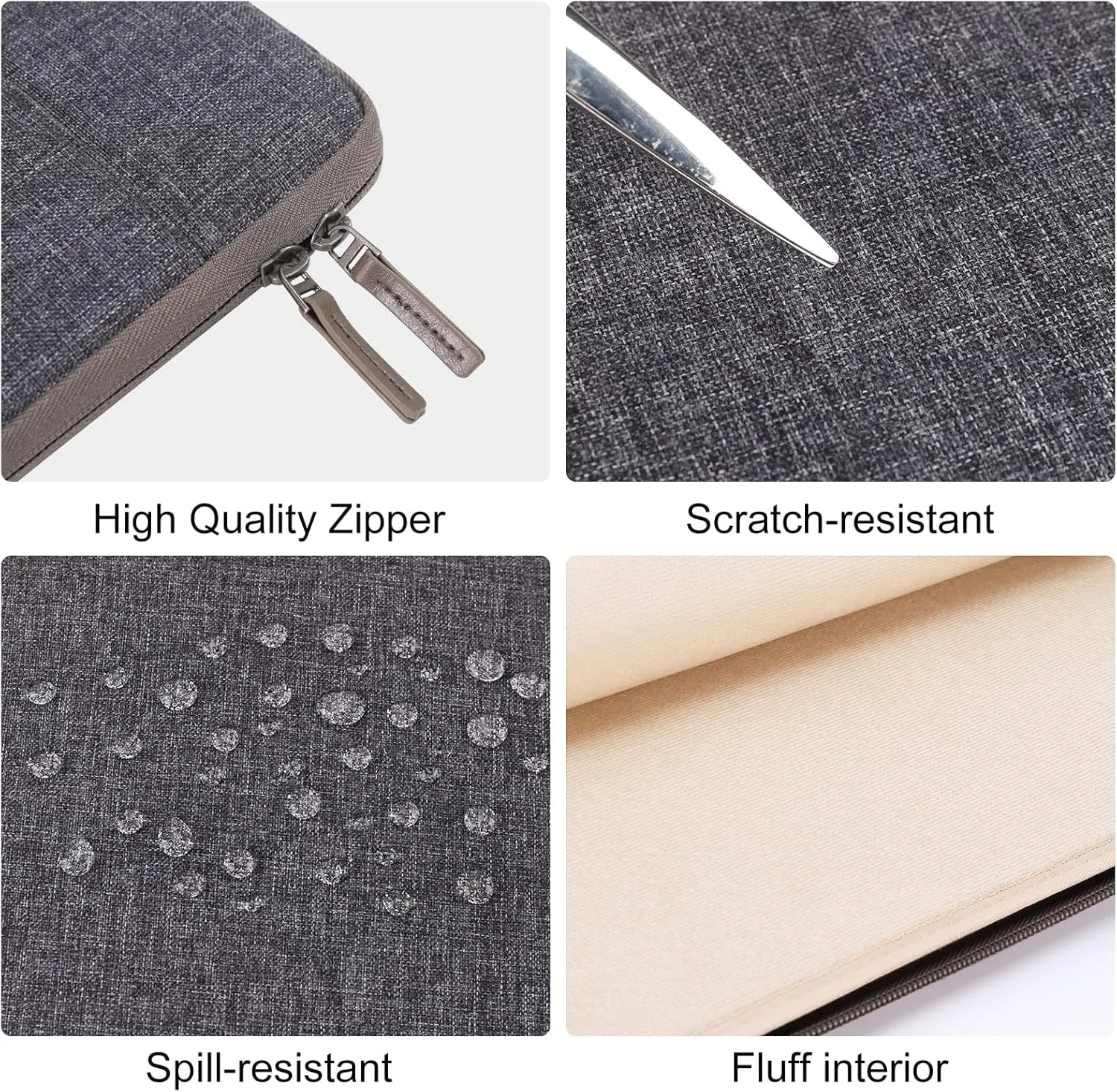 DOMISO 10.1 Inch Laptop Sleeve Notebook Portable Carrying Bag Case for 9.7-10.1" Tablet/9.7" 10.5" 11" iPad Pro/10.5" iPad Air/Microsoft Surface Go/Samsung Galaxy Tab S3 S4/Ideapad D330, Dark Grey