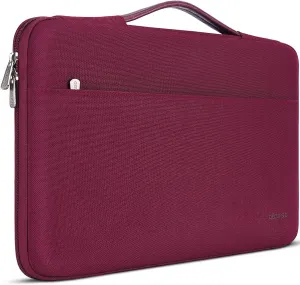 DOMISO 14 Inch Laptop Sleeve Canvas Notebook Portable Carrying Bag Case Handbag for 14" ThinkPad P14s T14s L14 Gen 2/HP ProBook 640 645 G4/15 Surface Laptop 3 4/Dell Chromebook 14,Wine