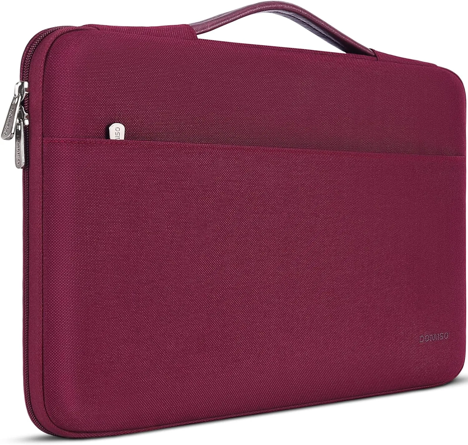 DOMISO 14 Inch Laptop Sleeve Canvas Notebook Portable Carrying Bag Case Handbag for 14" ThinkPad P14s T14s L14 Gen 2/HP ProBook 640 645 G4/15 Surface Laptop 3 4/Dell Chromebook 14,Wine