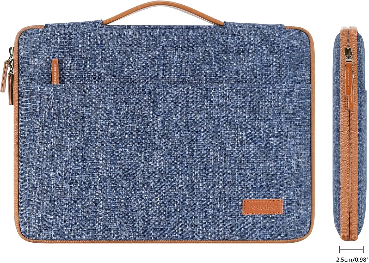 DOMISO 14 Inch Laptop Sleeve Case Carrying Bag Case for 14" Notebook/Chromebook S330/ThinkPad A475 A485 E485 T480s/HP ProBook 640 645 G4/Dell Inspiron 5481 5482 5490 Chromebook 14, Blue