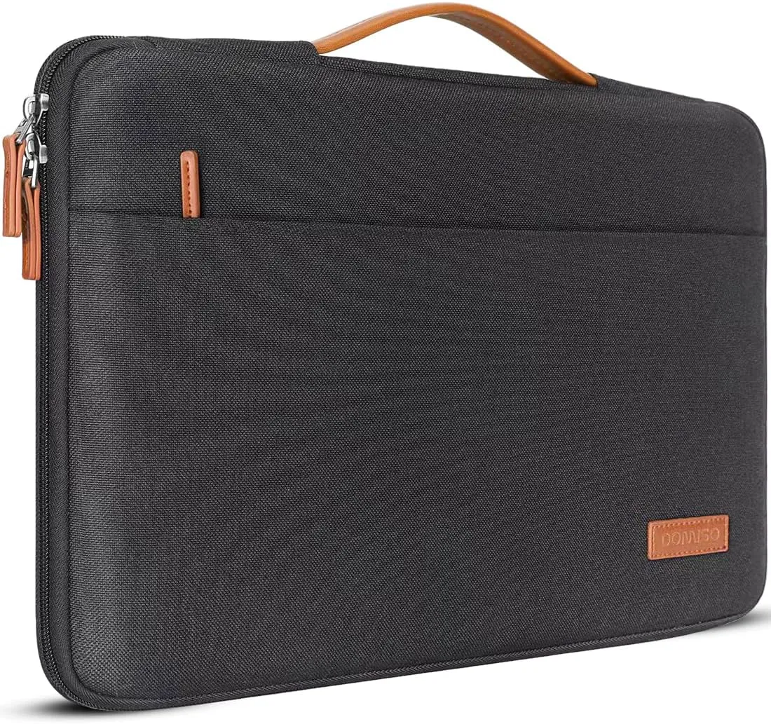 DOMISO 15.6 inch Laptop Sleeve Case Waterproof Carrying Bag for 15.6" Notebook/Yoga 730 IdeaPad 530S ThinkPad L580/Flex 4 5/ASUS ROG Zephyrus GX501/Dell New Latitude 3590/HP EliteBook,Black