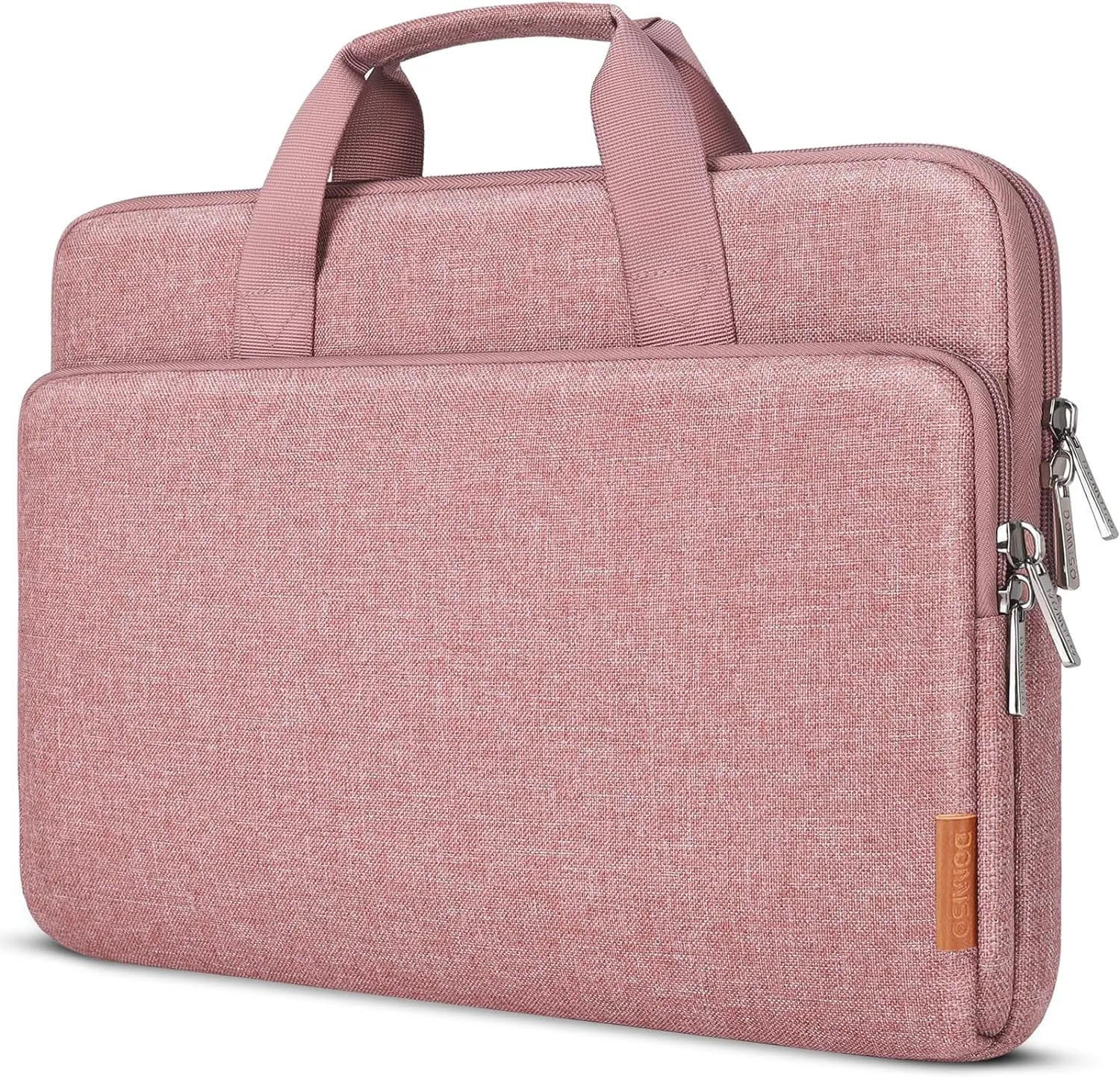 DOMISO 16 inch Laptop Sleeve Bag Water-Resistant Carrying Case with Handle for 16" Dell/HP Pavilion Envy/ThinkPad IdeaPad/ASUS Vivobook,Pink