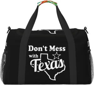 Don T Mess With Texas Travel Duffel Bag Large Foldable Waterproof Overnight Bag For Beach Swim Bags Pool Sports Gym