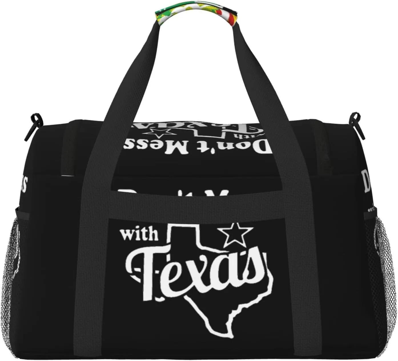 Don T Mess With Texas Travel Duffel Bag Large Foldable Waterproof Overnight Bag For Beach Swim Bags Pool Sports Gym