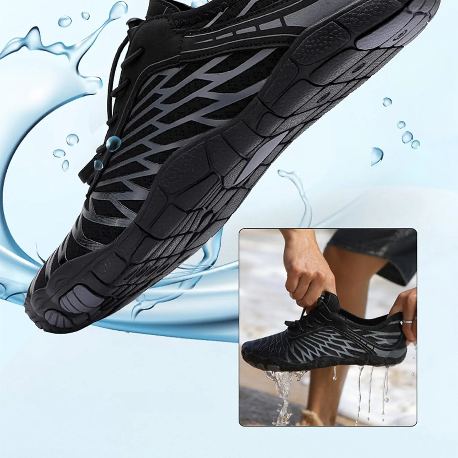 DOTH Barefoot Shoes for Women, Men Pro Footwear Wide Toe Box, Non Slip Grounded Hike Shoes for Running Walking