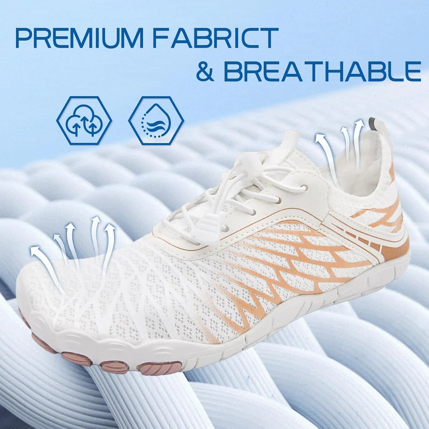 DOTH Barefoot Shoes for Women, Men Pro Footwear Wide Toe Box, Non Slip Grounded Hike Shoes for Running Walking