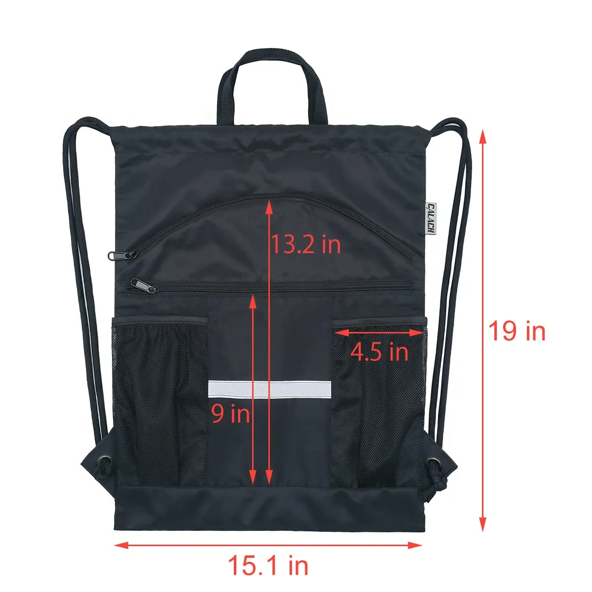 Drawstring Backpack Sports Gym Bag with Shoe Compartment HLC048