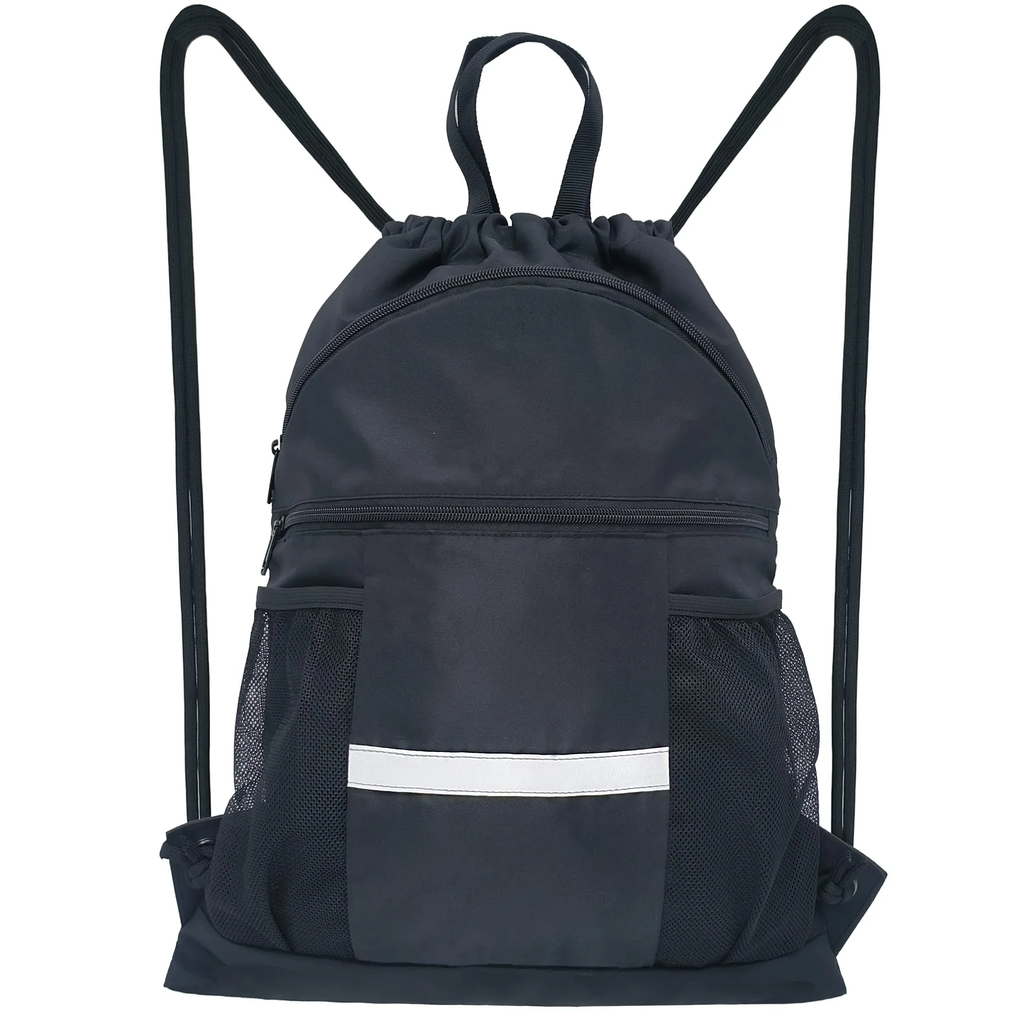 Drawstring Backpack Sports Gym Bag with Shoe Compartment HLC048