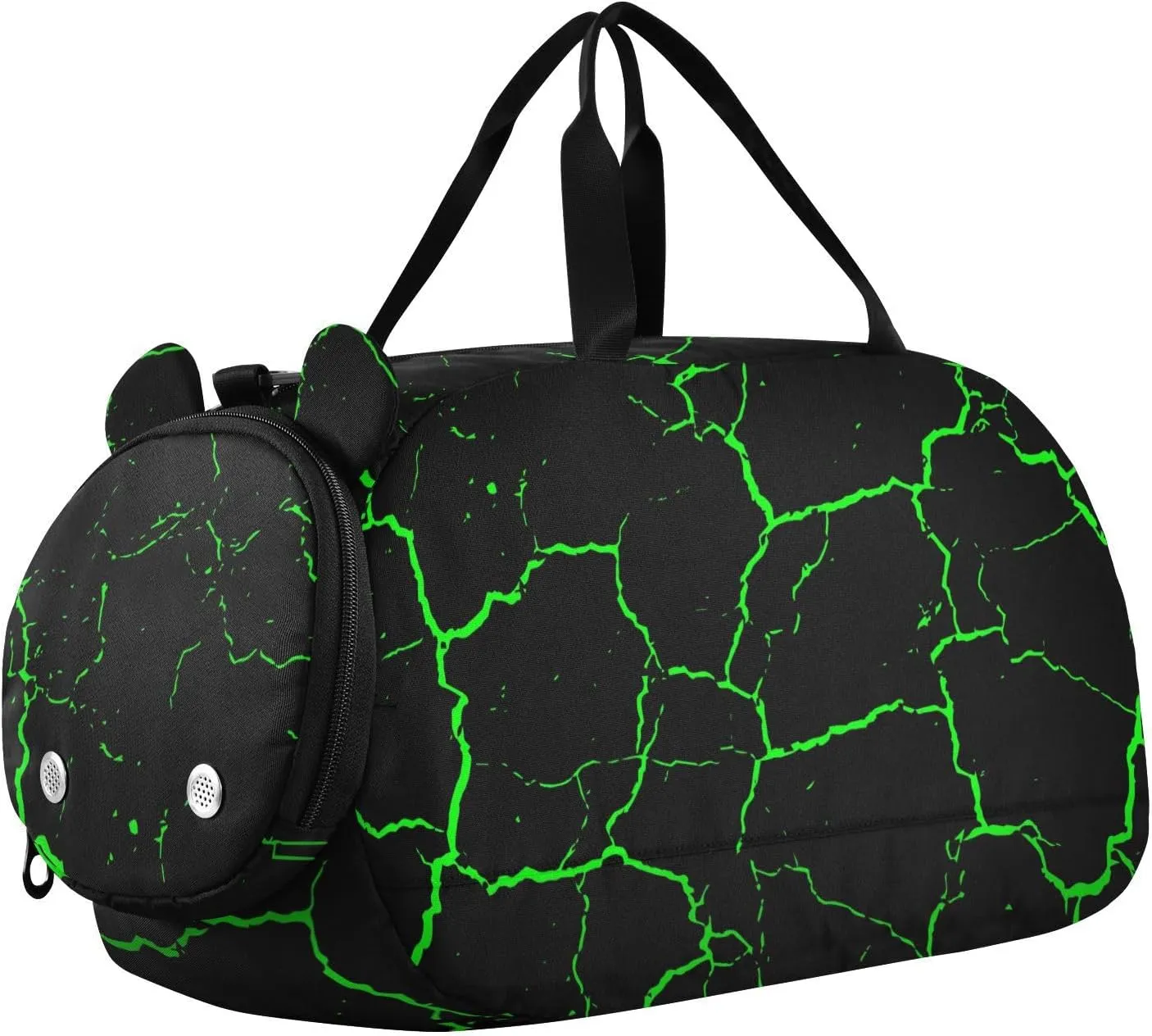 Duffel Bags for Boys Girls Abstract Green Lightning Dance Bag Small Gym Bags for Kids Teens